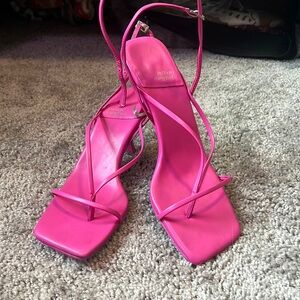 Jeffrey Campbell pink strapped heeled sandals